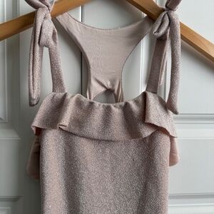 Joyfolie Mia Joy Zia Blush Sparkle One Piece Swimsuit | Girls Size 10 | NWT